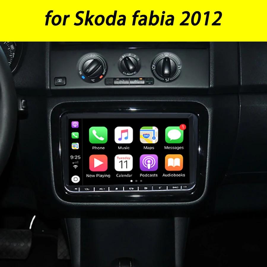 Автомагнитола 2 Din для Skoda fabia 2012 с 9-дюймовым экраном стерео навигация GPS