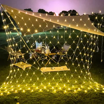 2*2M 3*2M 4.5*1.5M Led Net Mesh Fairy String Light Garland Venster gordijn Kerst String Light Wedding Party Holiday Licht
