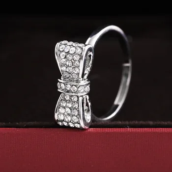 

Jewelry Palace Bow Knot Anniversary Cubic Zirconia Rings 925 Sterling Silver Rings for Women Silver 925 Jewelry Fine Jewelry