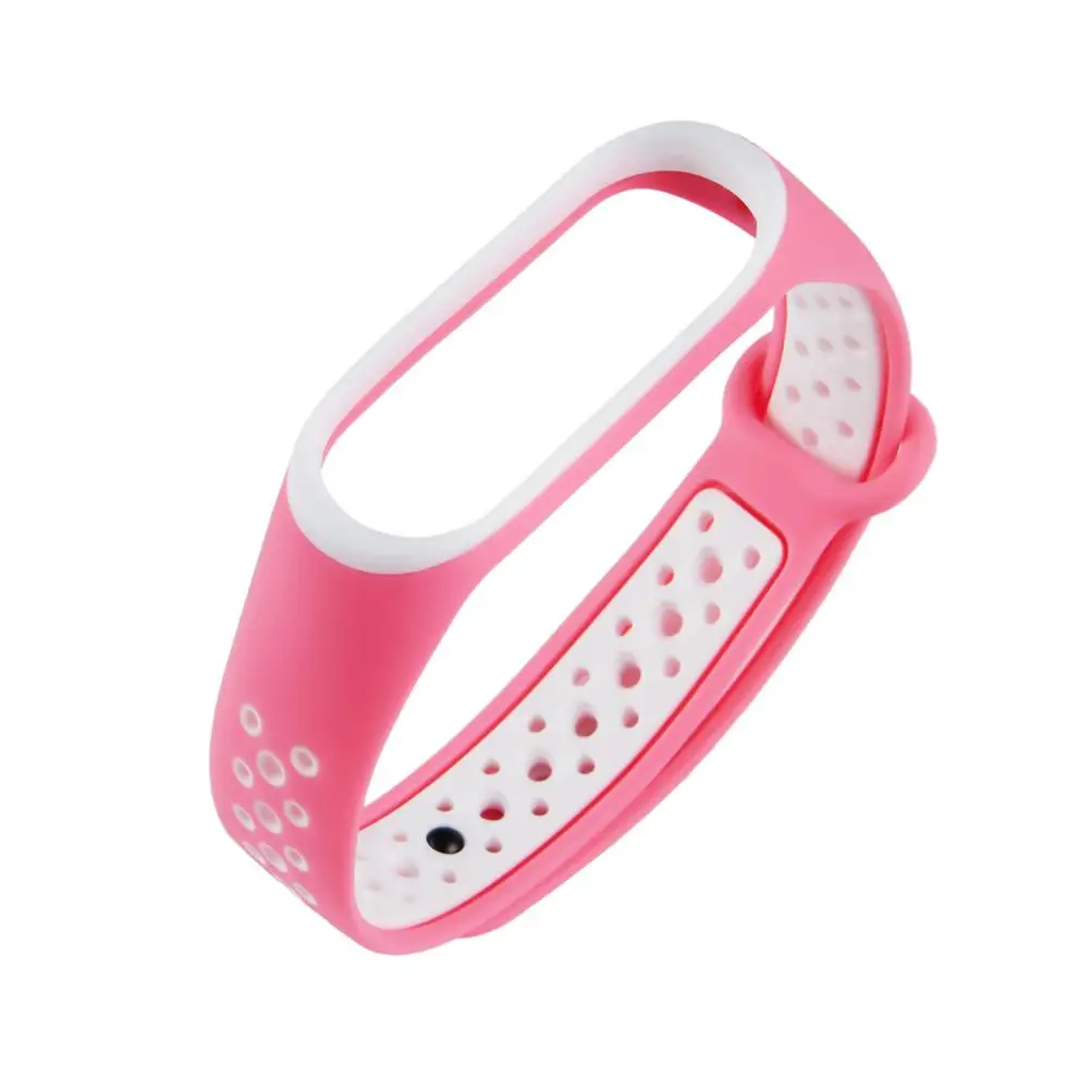 Для mi band 4 спортивный браслет сменный ремешок силиконовый двойной цвет дышащий ремешок для часов для Xiaomi mi band 4 mi band 3