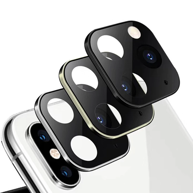  Geändert Metall Aufkleber Kamera Objektiv Sekunden Ändern Abdeckung Für iPhone 11 Pro Gefälschte Ka
