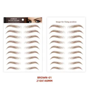 

6D Eyebrow Tatoos Imitation Waterproof Long Lasting Eyebrows Stickers Bionic Brow Semi-Permanent Makeup Water Transfer Sticker