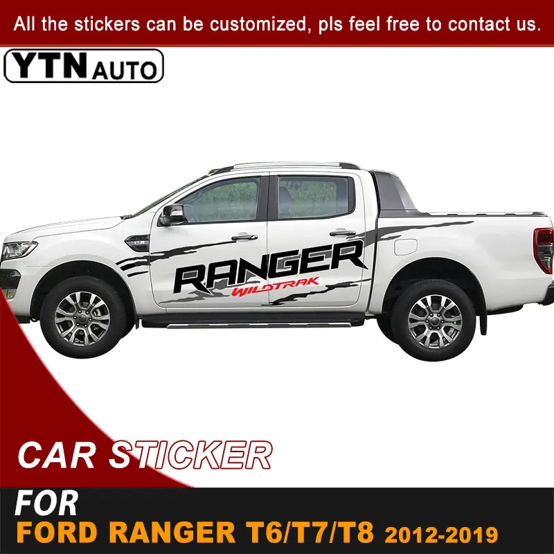 Виниловые наклейки на боковые двери для Ford Ranger 2012 2013 2014 2016 2017 2018 2019 | Автомобили и