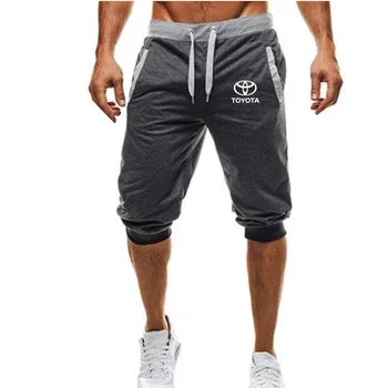 

Mens Knee-length Cotton Shorts with Elastic Drawstring Waist Men's Sweatshort with Side Pockets Summer Shorts Short Pants