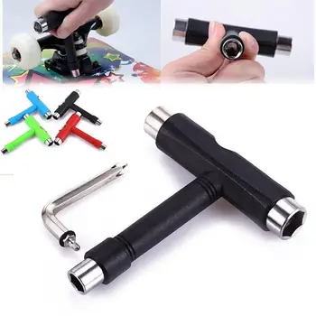 

Skate Tool All In 1 Multi-Function Skateboard T Wrench Repair T-Tool Blue