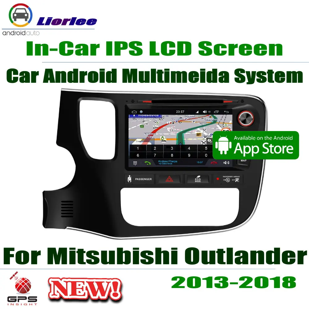 

Car Android Player 8" IPS LCD Screen For Mitsubishi Outlander 2013-2018 Auto GPS Navigation Radio AMP BT SD USB AUX WIFI