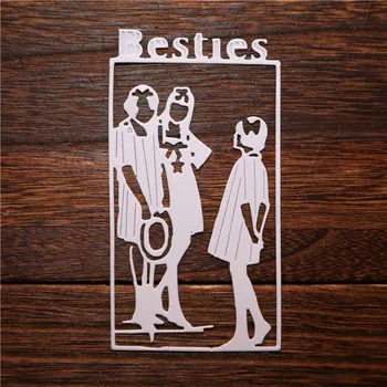 

InLoveArts Three Person Letters Metal Cutting Dies Little Cutting Die for Card Making Scrapbooking Dies Embossing Cuts Stencil