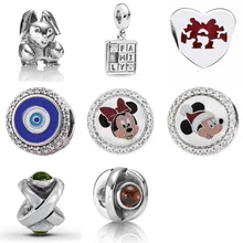 Новинка 925 серебряный прекрасный подарок на день Святого Валентина сердце семья кулон Ограниченная серия коллекционное украшение