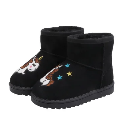 

Winter Kids Boots Unicorn 2019 Children Snow Boots Fur Boys/girls Child Shoes Baby Plush Warm Shoes Anti-slip Comfortable Boots