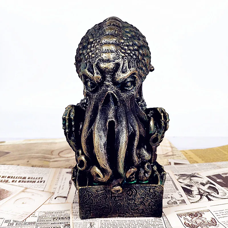 Статуя CTHULHU большие старые ремесла кульху Митос грудь Говард PHILLIPS LOVECRAFT смола