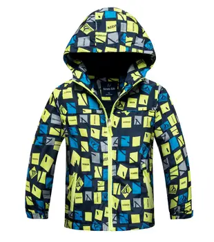 

2019 trench coat for children fashion water proof jackets autumn and winter boys trench blue green plus velvet windbreaker
