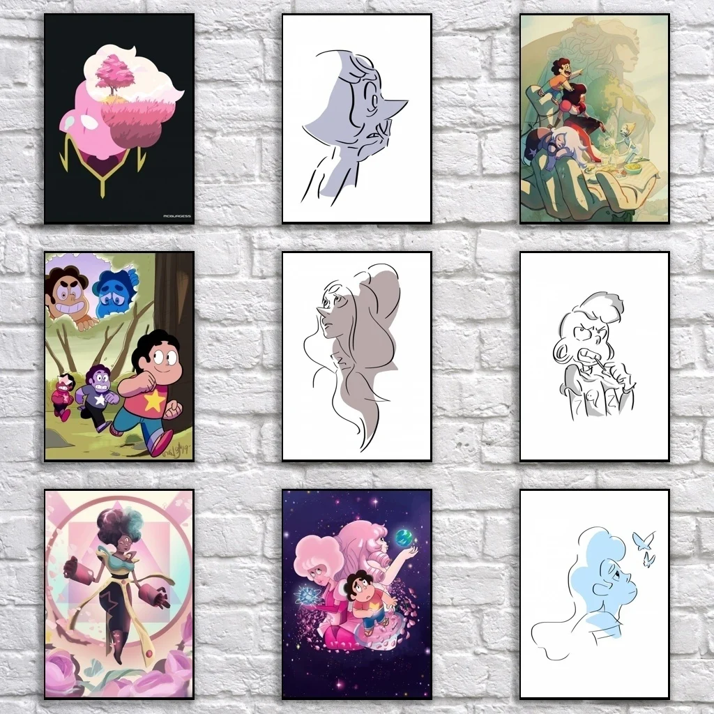 Poster De Steven Universe Pintura De Dibujos Animados Abstracta