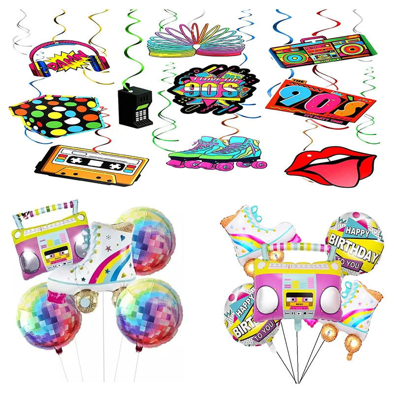 Декор для вечерние 90-х годов подвесные шары в виде роллов реквизит фотографий