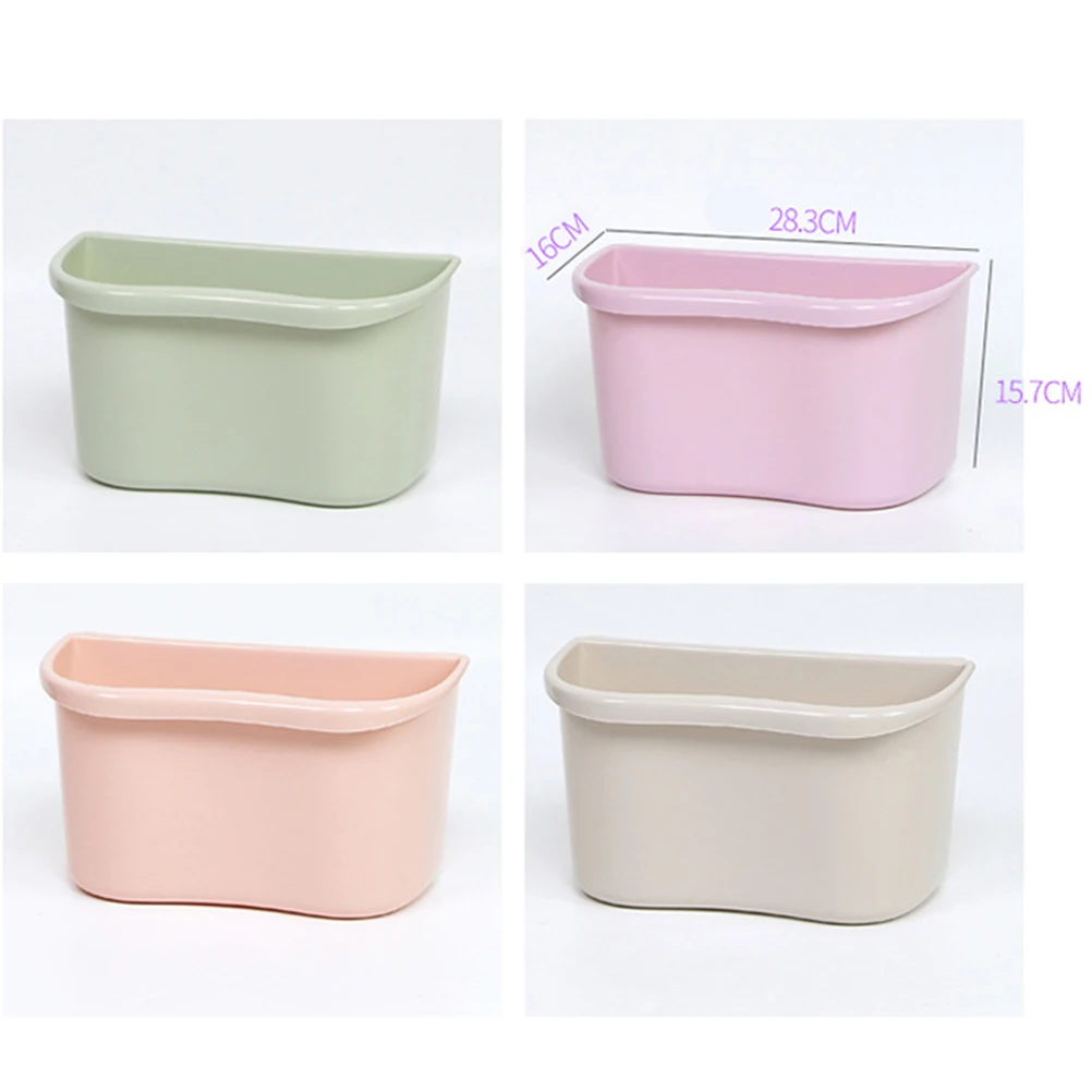 

Kitchen Cabinet Wall Mounted Wash Basket Container Hanging Storage Box Organizer without Cover for Home Office (Random Color)