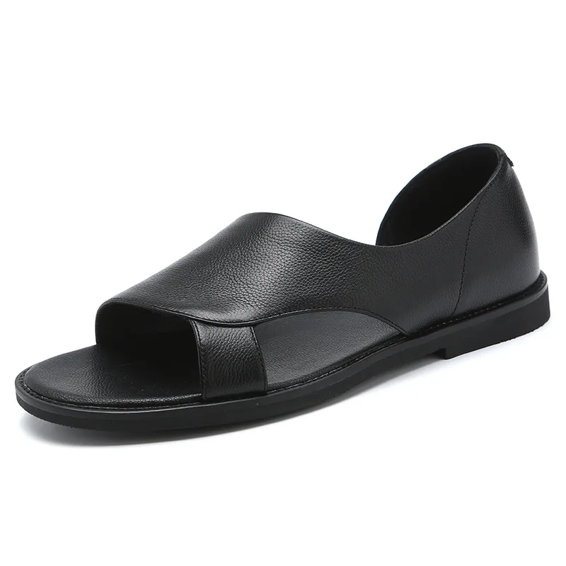 

Summer Men Sandals High Qualit Leather Men's Casual Shoes Soft Beach Shoes Outdoor Slippers Comfortable Men Shoe Zapatos Hombre