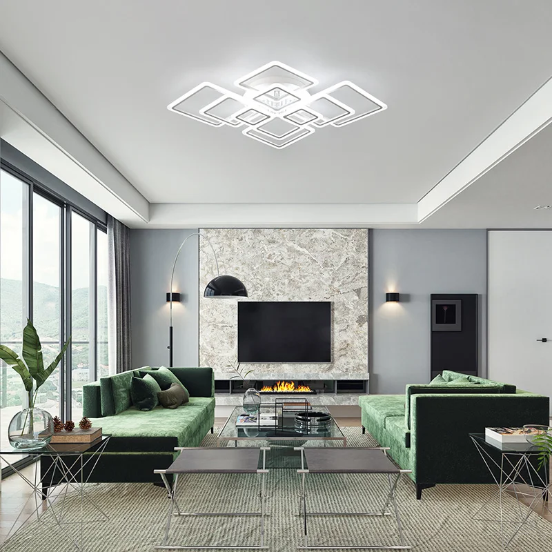 IRALAN, современный светодиодный акриловый потолочный светильник, квадратный светильник в помещении, люстра для гостиной, спальни, кухни, столовой, арт-деко