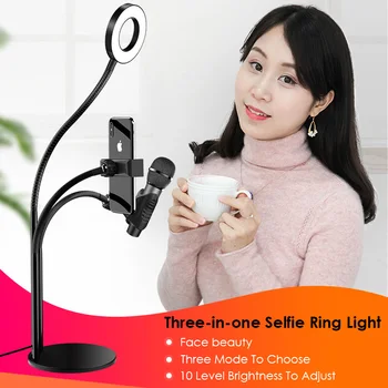 Preise LINGCHEN Handy Mobile Halter Für Youtube Live-Stream Kamera Lampe Für IPhone Xiaomi Android Studio Selfie LED Ring Licht