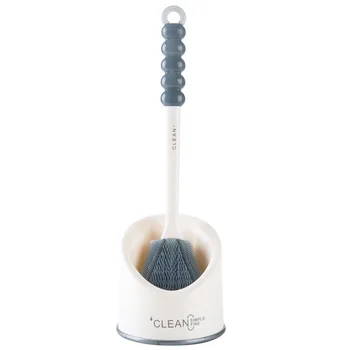 

With Base Office Home Corner Scrubbing Practical Hotel Cleaning Tool Soft Bristles Toilet Brush Long Handle Lavatory Plastic