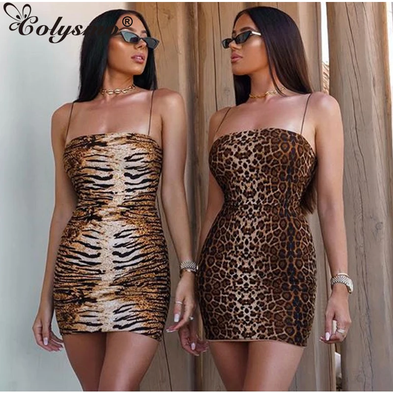 leopard print party dress