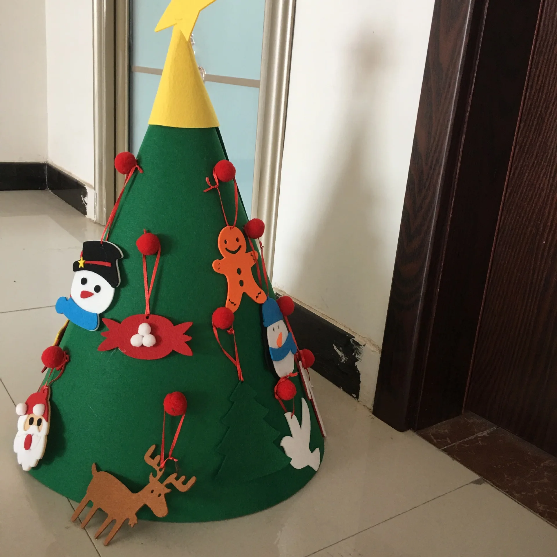 Рождественская елка DIY подарки на год детские игрушки искусственное дерево настенные подвесные украшения Рождественское украшение для дома 50x70 см