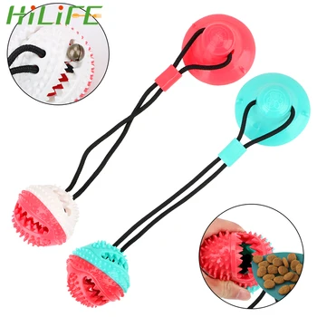 

HILIFE Pet Molar Bite Toy TPR Chew Ball Cleaning Teeth with Suction Cup Interactive Fun Pet Leakage Food Funny Cat Dog Toys