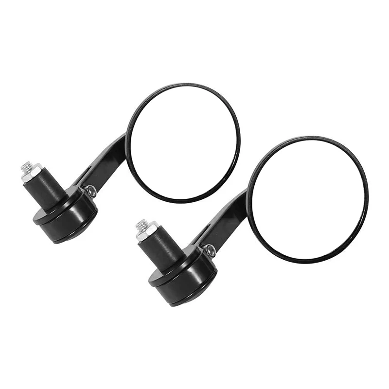 

DERI 1Pair Universal Round Motorcycle Mirrors Aluminium Glass Rear View Handle Bar End Rearview Side Mirrors motorcycle parts