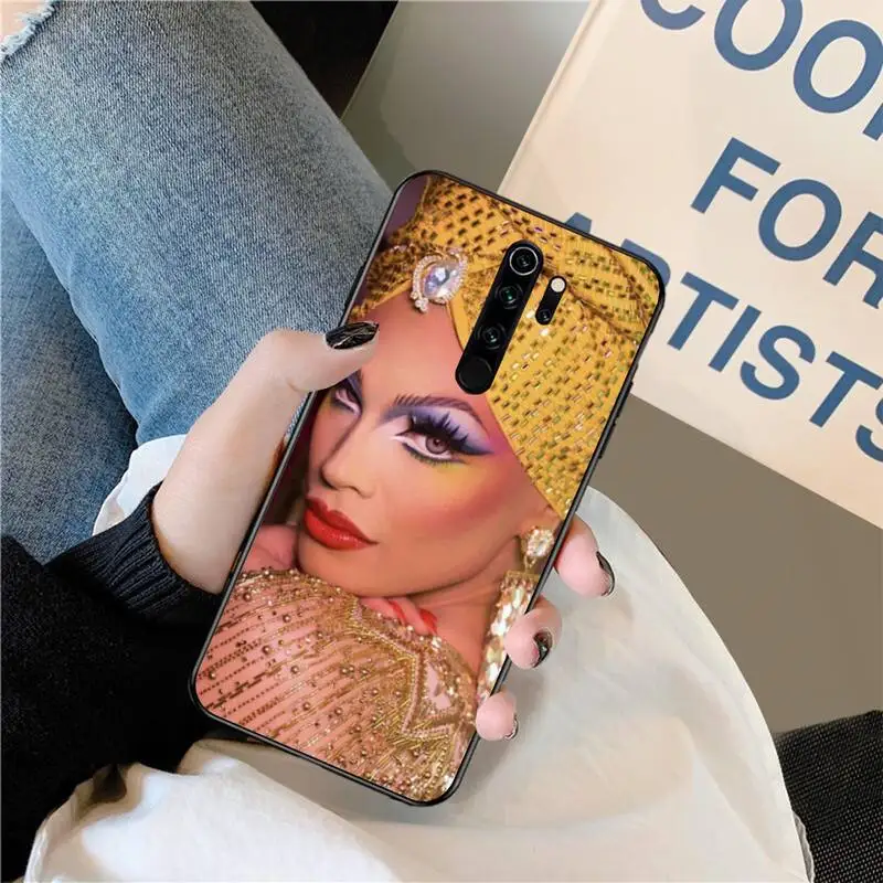 CUTEWANAN American Drag Queen Aquaria Soft black Phone Case for Redmi Note 8 8A 8T 7 6 6A 5 5A 4 4X 4A Go Pro