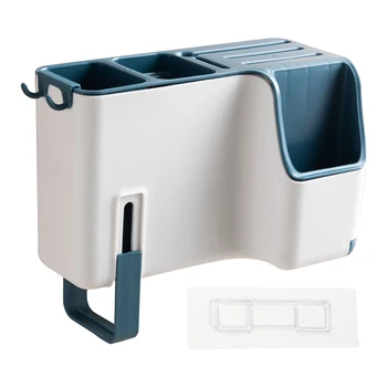 

Large Capacity Home Towels Easy Install Kitchen Sink Caddy Durable Sponge Holder Multifunction Storage Organizer Wall Mounted