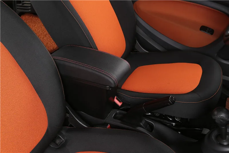 Для smart fortwo подлокотник коробка Универсальная автомобильная центральная консоль smart forfour caja модификация двойная приподнятая с USB без сборки