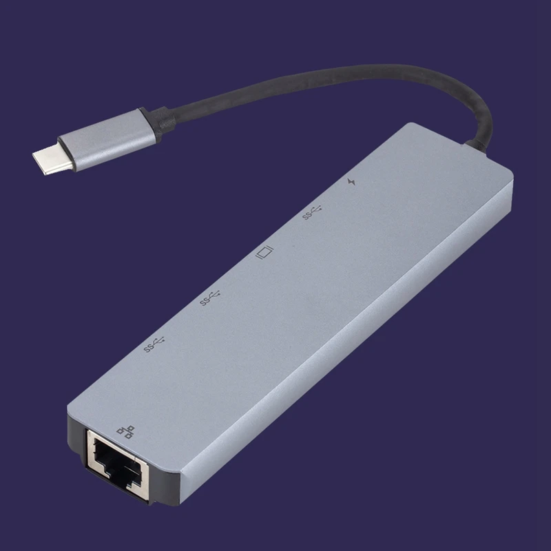 6 в 1 type C USB3.1 Micro HDMI USBC адаптер концентратор Расширение PD зарядная док-станция Rj45 OTG дисплей для Macbook ПК, поддержка nintendo