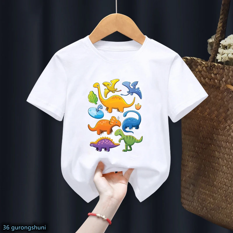 

Funny Boys T-Shirt Cute Unicorn Dinosaur Cartoon Print Summer Children'S Clothing Tshirt Fashion Kids T Shirt Short-Sleeved Tops