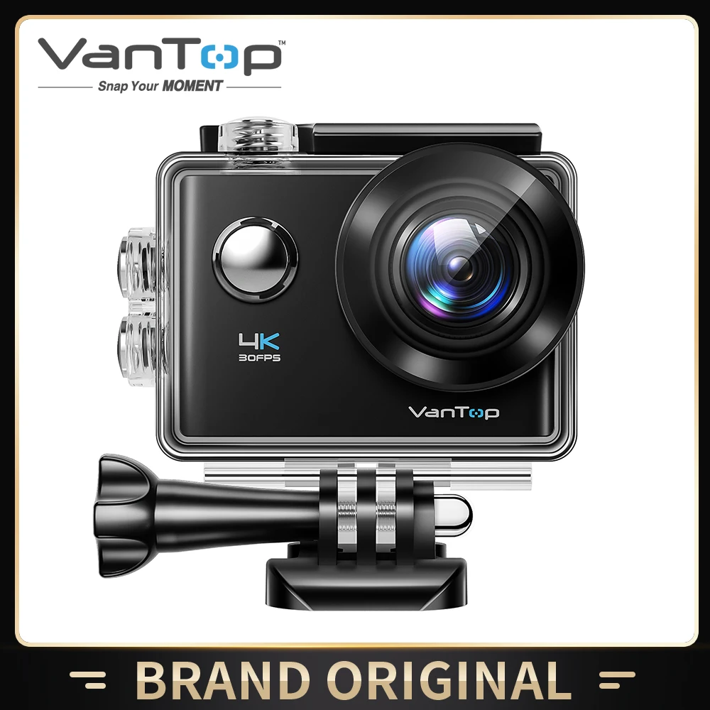 Vantop momento d4uq 4k ação câmera 20mp subaquática câmera à prova dunderwater água com wifi tela de toque remoto sem fio 170 ° grande angular cam