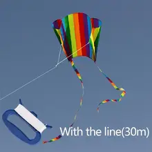 Красочные Fly детские игрушки воздушный змей-параплан с 200 см хвосты 30 м Летающая линия пляжный змей для детей подарок открытый большой воздушный змей Летающий