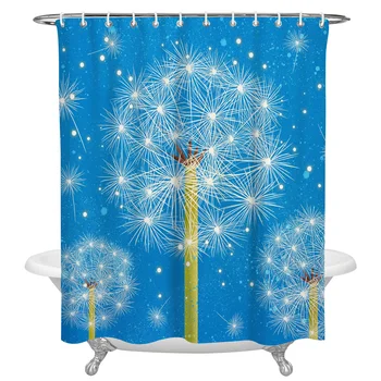 

Hand Painted Dandelion Shower Curtain Home Decoration Bathroom Item Bathroom Waterproof Shower Curtain