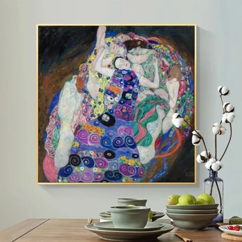 

The Virgin Famous Art Paintings By Gustav Klimt Classical Wall Art Canvas Prints Reproductions For Living Room Wall Decor Cuadro