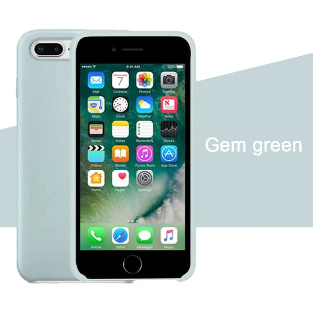 Роскошный силиконовый чехол для iphone 7 8 6S 6 Plus 11 Pro X XS чехол для MAX XR на Apple iphone 7 8 plus X 10 чехол официальный - Цвет: Gem Green