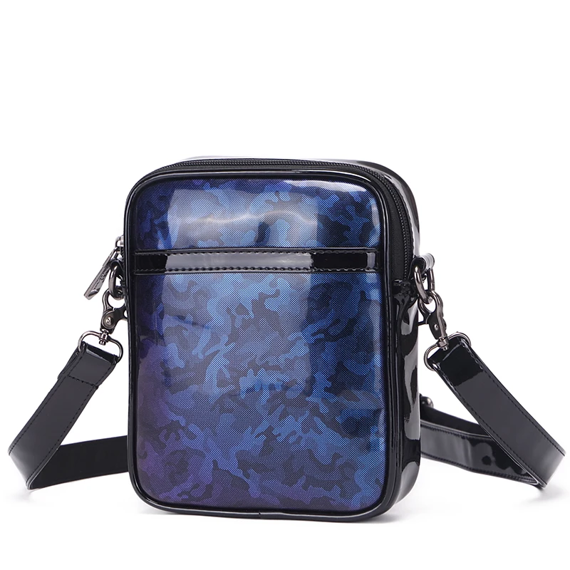 

Cool Beautiful Patent Leather Men Shoulder Bag Small Messenger Bag Crossbody Man