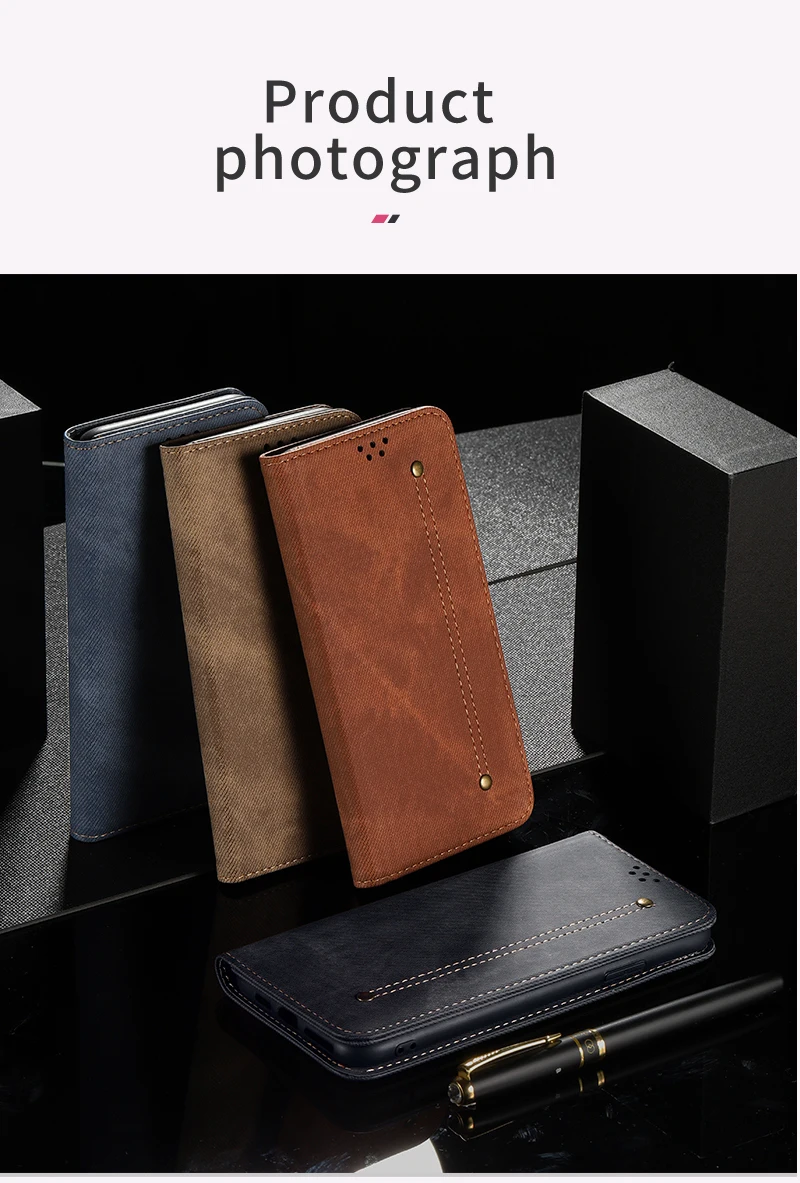 Винтажный джинсовый Магнитный чехол для Xiaomi Redmi Note 8T 10 7 6 Pro, кожаный чехол-книжка с бумажником для Xiaomi Redmi 9 CC9 8A 7A 9 T, чехол s