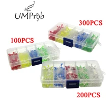 Цветной диод Универсальный 3 мм/5 мм крепеж для светодиодных светильников красный зеленый синий желтый белый DIY светодиодный набор диодов коробка