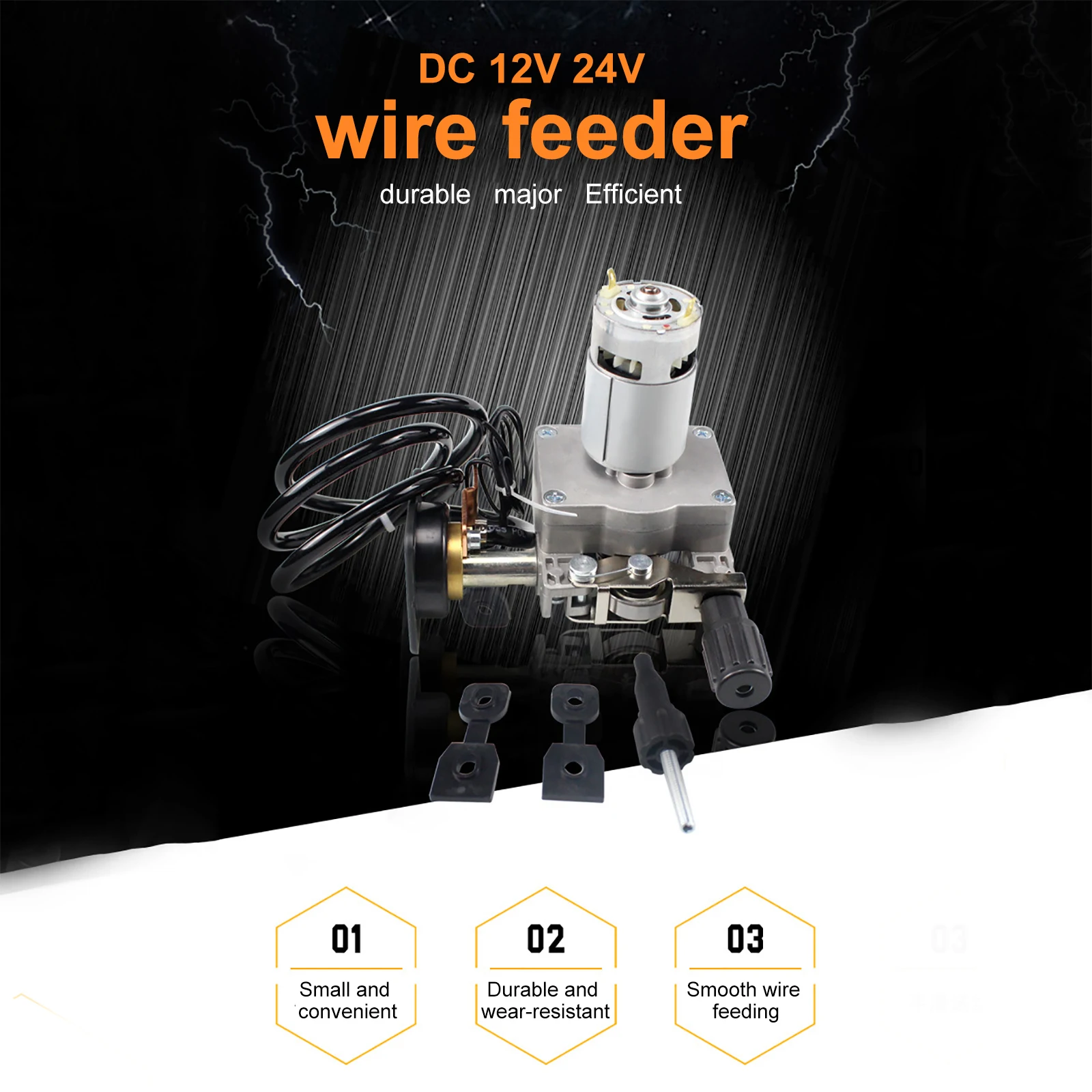 25w Wire Feeder DC 24v SSJ-29 LRS-775 Feeder Roll 0.6-10mm Wire Feed Assembly Motor MIG Welding Machine