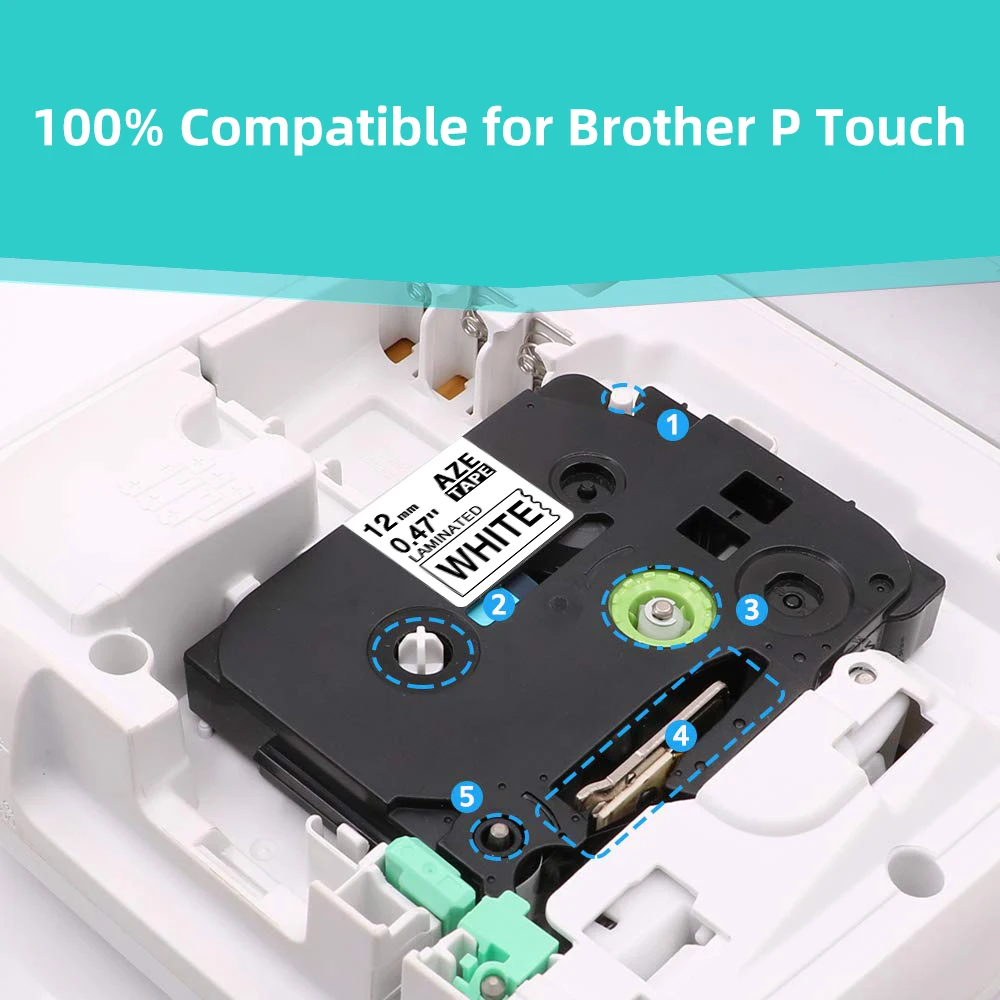 3x TZe-231 TZe 231 Nastri per Etichette Compatibile con Brother P-Touch PT D200 D210 D400 D400VP D600 H110 P700 P750W GL-H100 Nero su Bianco Cassetta Nastro 12mm x 8m 3x TZe-231 TZe 231 Nastri per Etichette Compatibile con Brother P-Touch PT D200 D210 D400 D400VP D600 H110 P700 P750W GL-H100 Nero su Bianco Cassetta Nastro 12mm x 8m