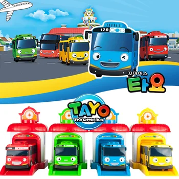 

KIDAMI 1pc Cartoon Mini TAYO Bus Taxi Back Children Educational Toys Little Bus Korean Anime Model Buses for Kids Birthday Gifts