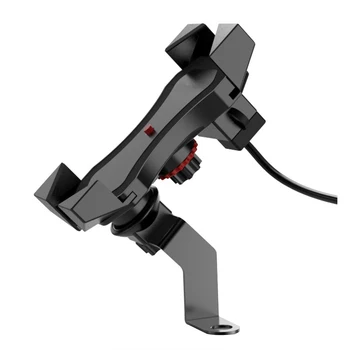 

Riding Mobile Phone Holder Rotatable Anti Skid Adjustable Bicycle Outdoor ABS Navigation Bracket Motorcycle Mount Fast Charging