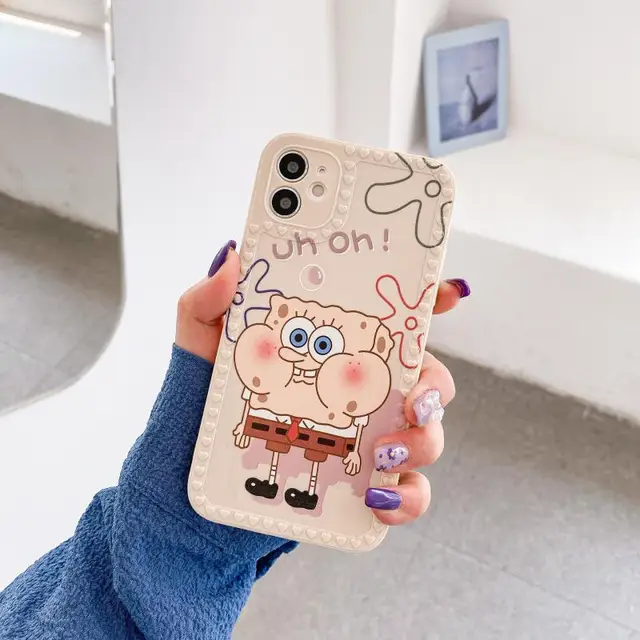 Creative Cartoon Cute Silicone Elastic Soft Case For IPhone 12 11 Pro Mini XR X XS Max 7 8 SE 2020 6 6s Plus Original Cover T7