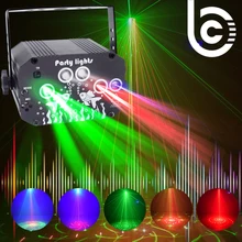 

Northern Lights Laser Projector Light Voice Control RGB Strobe Effect Stage Light For Party Show DJ Home KTV Disco Lamps 2022
