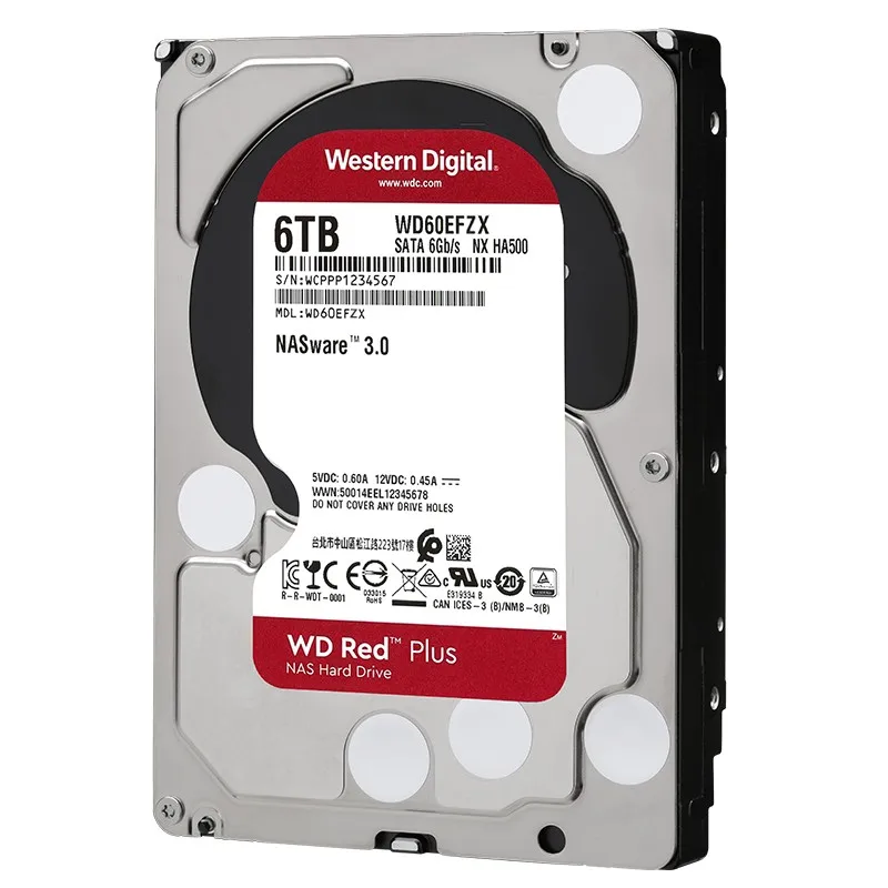 Western Digital WD Red NAS жесткий диск 6 ТБ SATA 6 Гб/с Кэш 3,5 дюйма ...