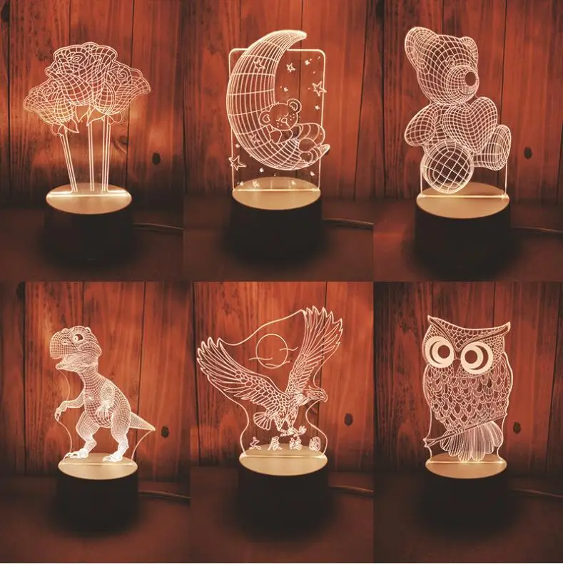 New exotic creative 3d night light Christmas gift bedside cute gift custom Amazon cross-border night light