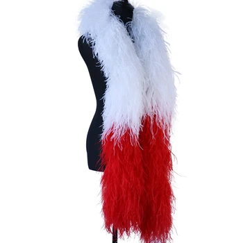 

15 Ply Fluffy Ostrich Feather Boas Dyed Ostrich Plumes Trims for Wedding Dresses Shawl Party Decoration Sewing Crafts 2 Meters