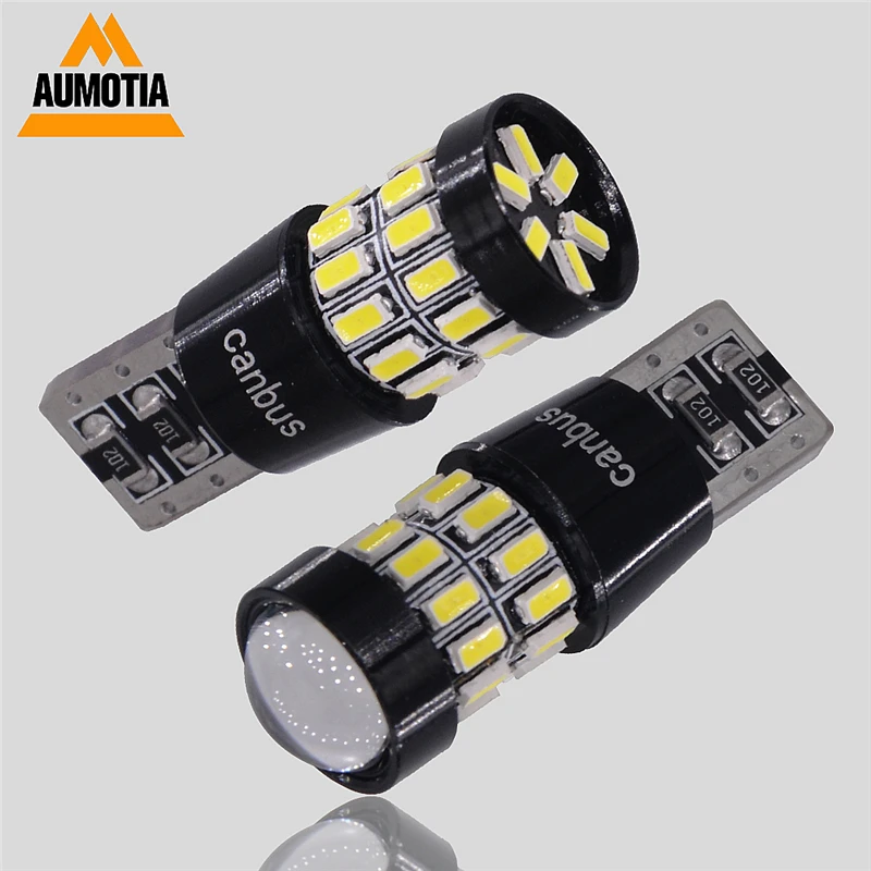 50x T10 W5W светодиодный 3014 30 SMD линзы светодиодный лампочки CANBUS 194 168 белый светильник для салона Купол номерного знака светильник Светодиодные лампы 12V