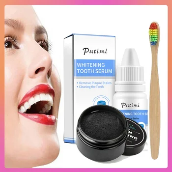 

PUTIMI Effective Whiten Teeth Whitening Powder Cleaning Teeth Serum Stains Plaque Bleaching Tooth Gel Whitener Oral Care